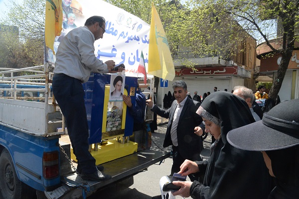 حضور مدیرکل و امدادگران کمیته امدادامام خمینی(ره)استان فارس در راهپیمایی با شکوه قدس