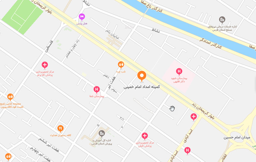نقشه استان فارس